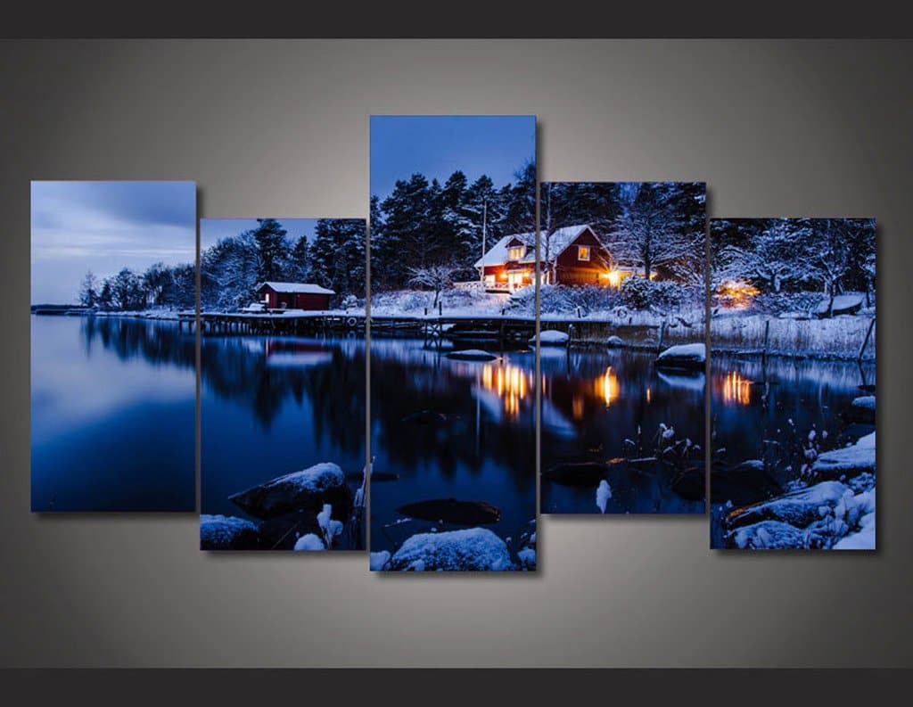 Framed 5 Panels - Landscape