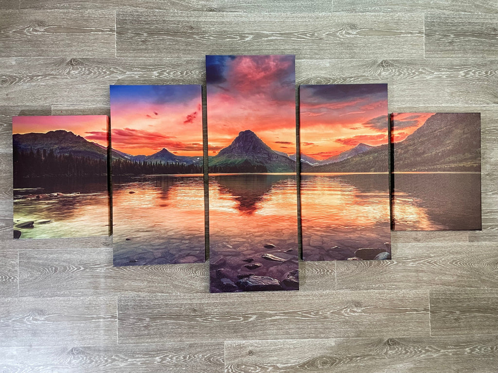 Pine Stretched  Framed 5 Panels - Finished Products