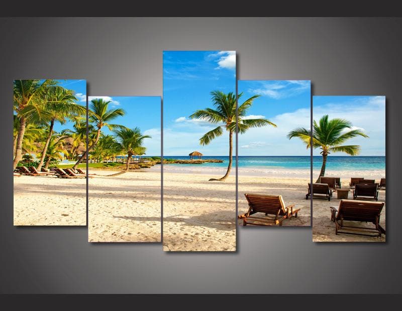 Pine Stretched  Framed 5 Panels - Landscape