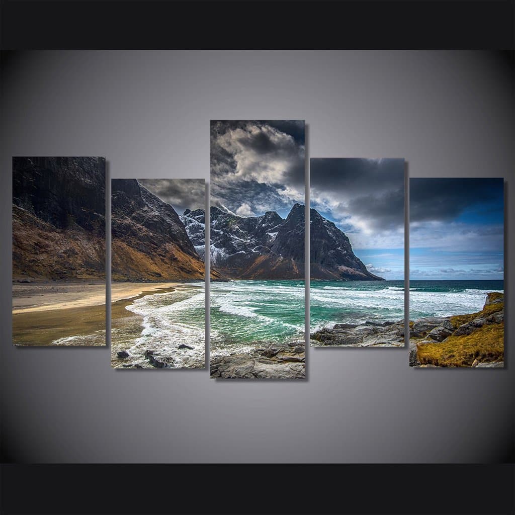 Pine Stretched  Framed 5 Panels - Landscape