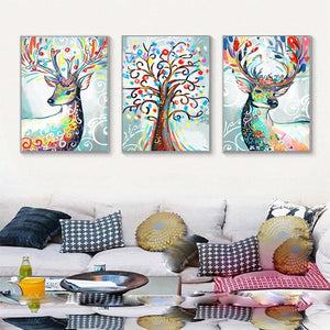 Framed 3 Panels - Deer