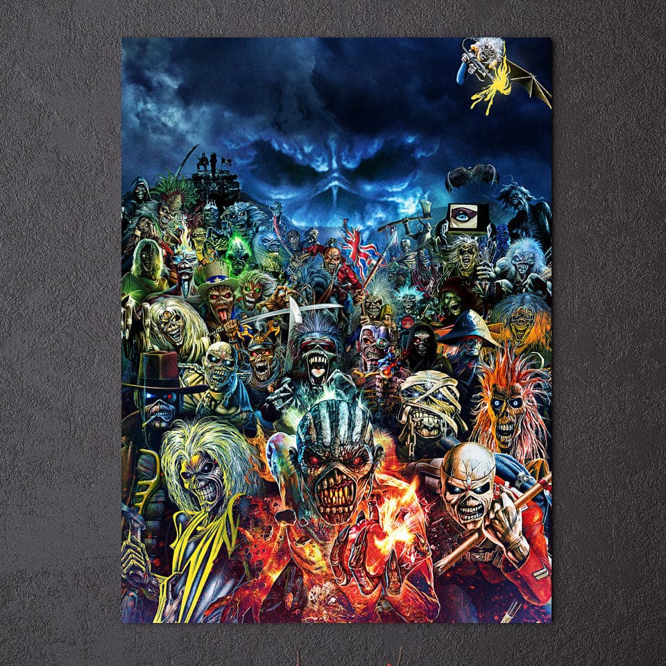 Pine Stretched Stretched 1 Panel - Skull