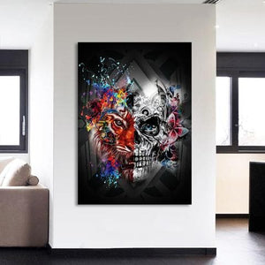 Framed 1 Panel - Skull
