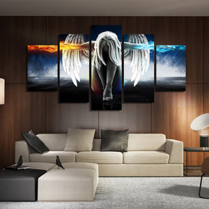Framed 5 Panels - Angel