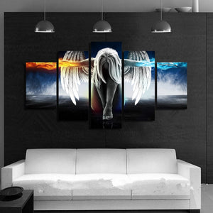 Framed 5 Panels - Angel