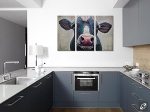 Framed 3 Panels - Cow