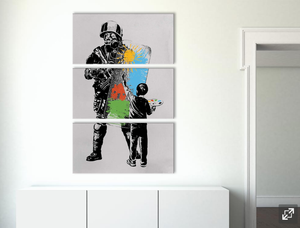 Framed 3 Panels - Banksy Art