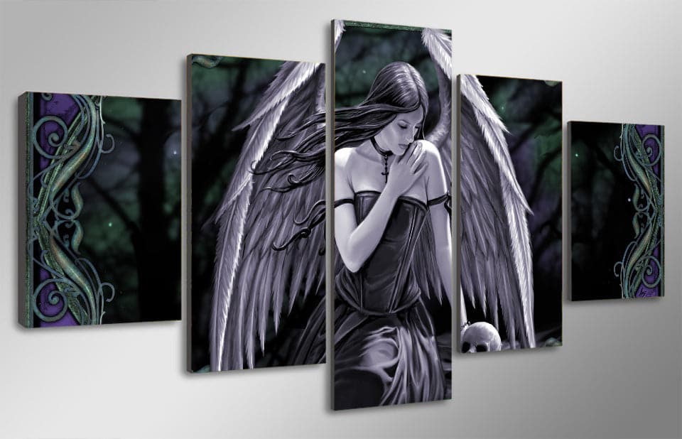 Framed 5 Panels - Angel