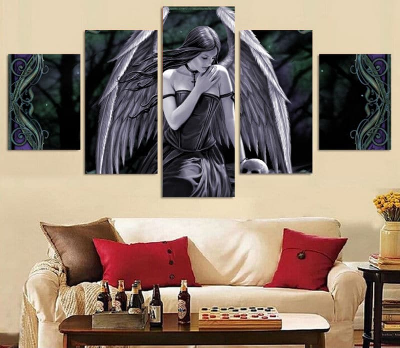 Framed 5 Panels - Angel