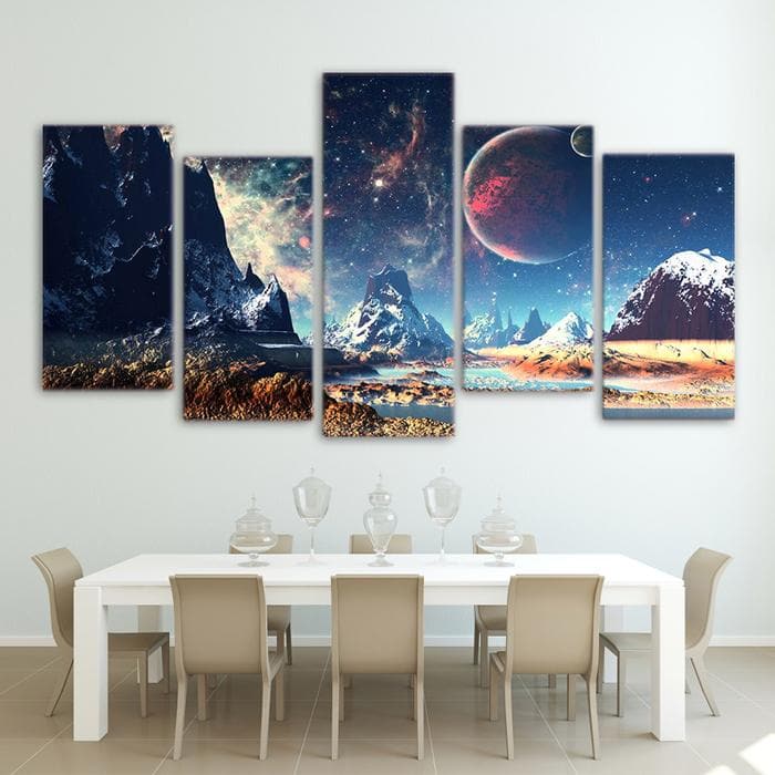Framed 5 Panels - Mars