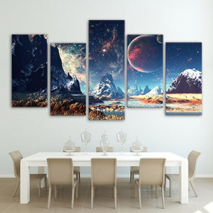 Framed 5 Panels - Mars