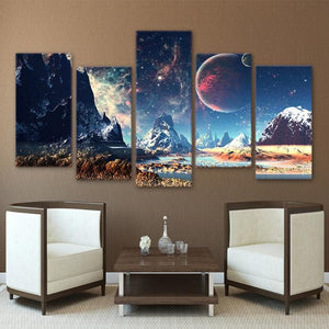 Framed 5 Panels - Mars