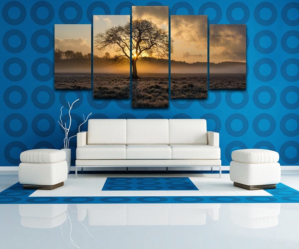 Framed 5 Panels - Tree