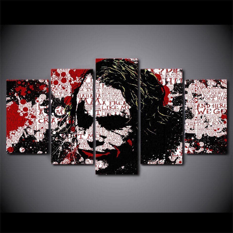Framed 5 Panels - Joker