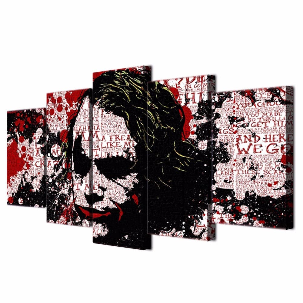 Framed 5 Panels - Joker