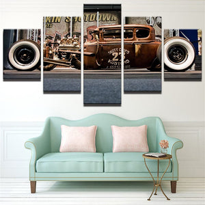 Framed 5 Panels - Classic Car