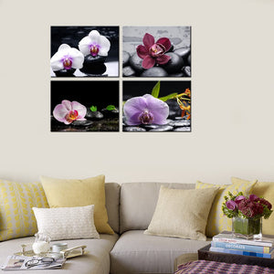 Framed 4 Panels - Flowers