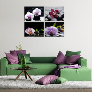 Framed 4 Panels - Flowers