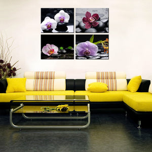 Framed 4 Panels - Flowers