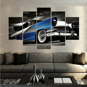 Framed 5 Panels - Classic Car