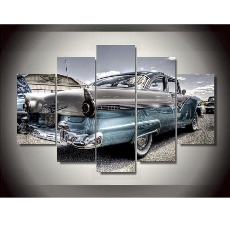 Framed 5 Panels - Classic Car