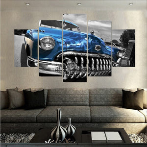 Framed 5 Panels - Classic Car