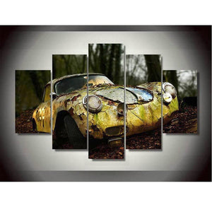 Framed 5 Panels - Rustic Porsche