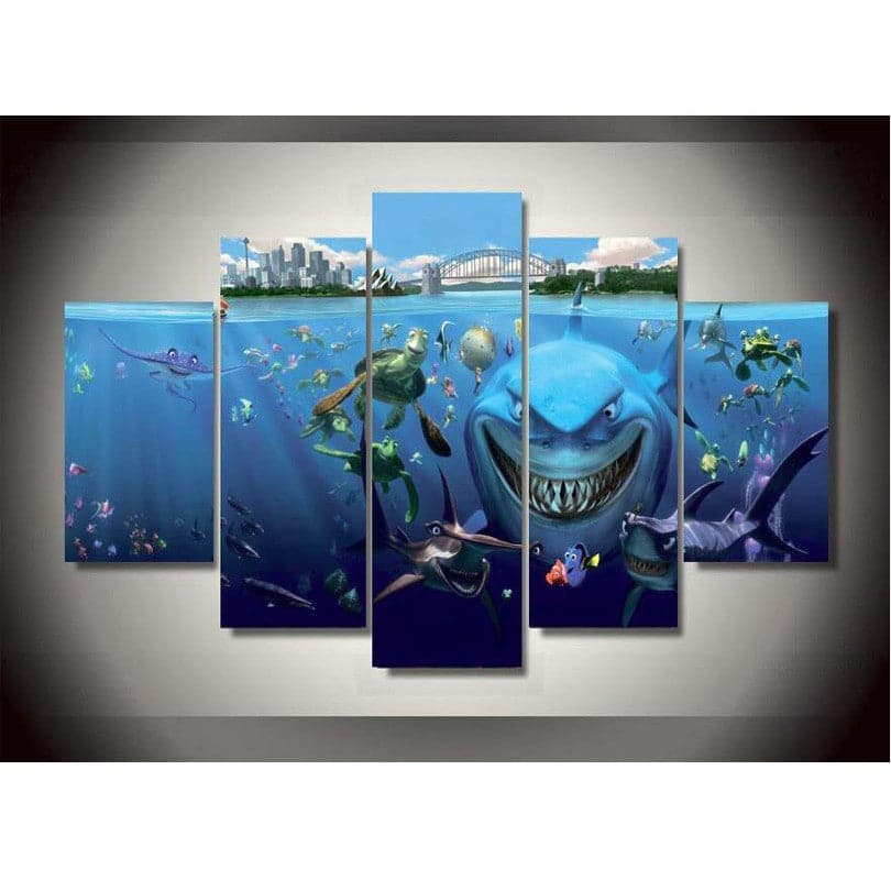 Framed 5 Panels - Looking for Nemo