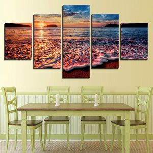 Framed 5 Panels - Seascape