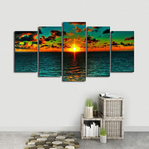 Framed 5 Panels - Sunrise