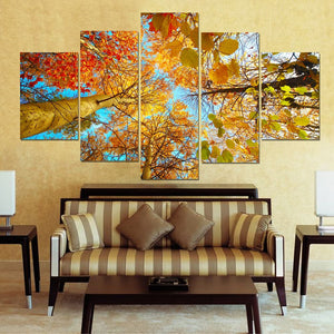 Framed 5 Panels - Tree
