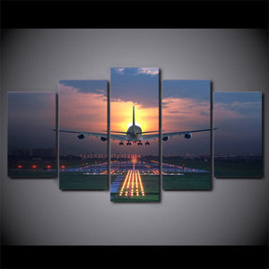 Framed 5 Panels - Departure