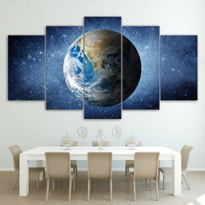 Framed 5 Panels - Earth
