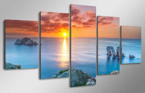 Framed 5 Panels - Seascape