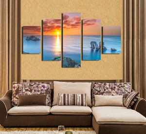 Framed 5 Panels - Seascape
