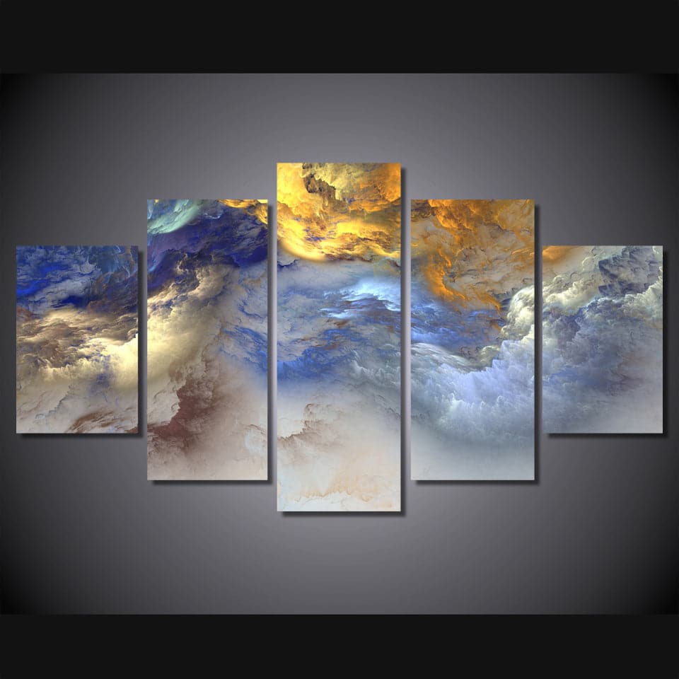Framed 5 Panels - Abstract