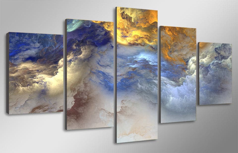 Framed 5 Panels - Abstract