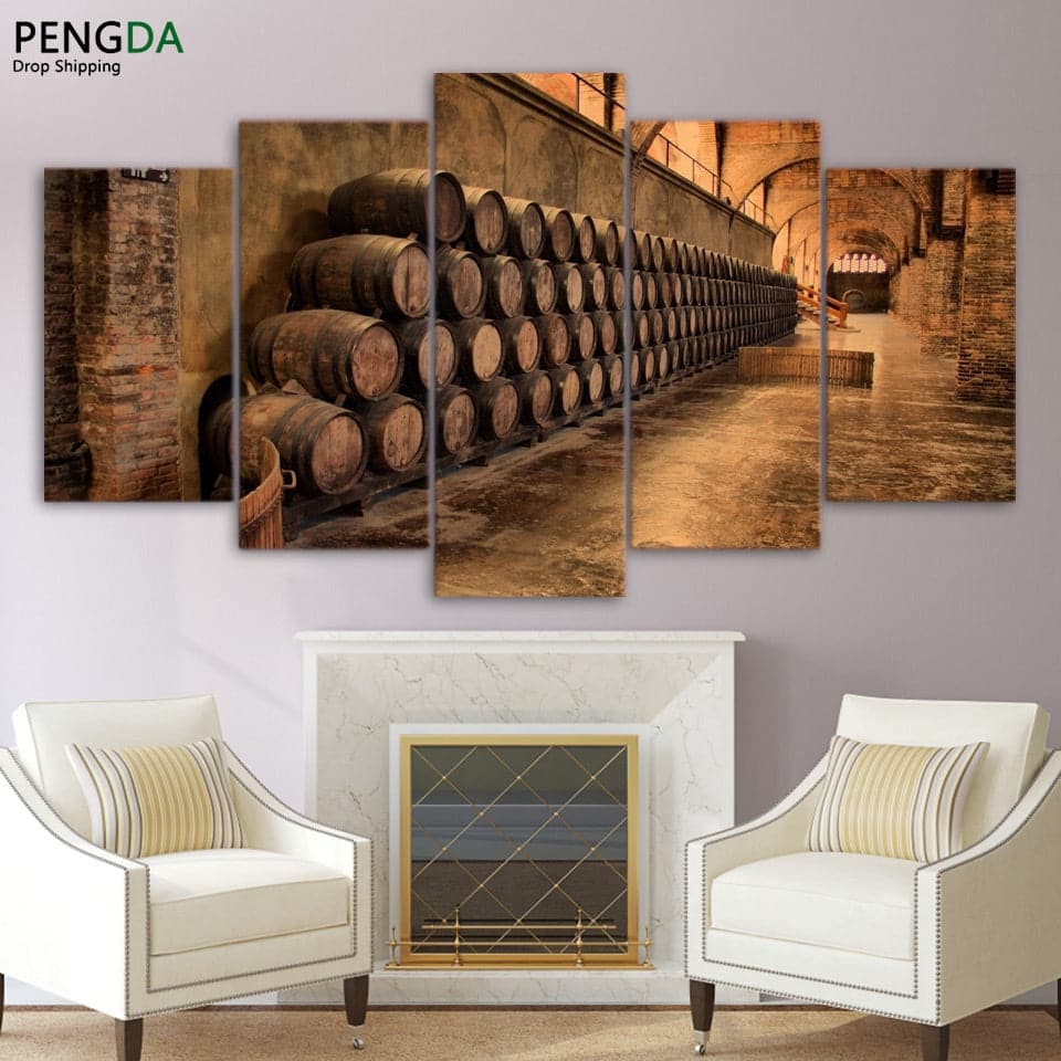 Framed 5 Panels - Winery