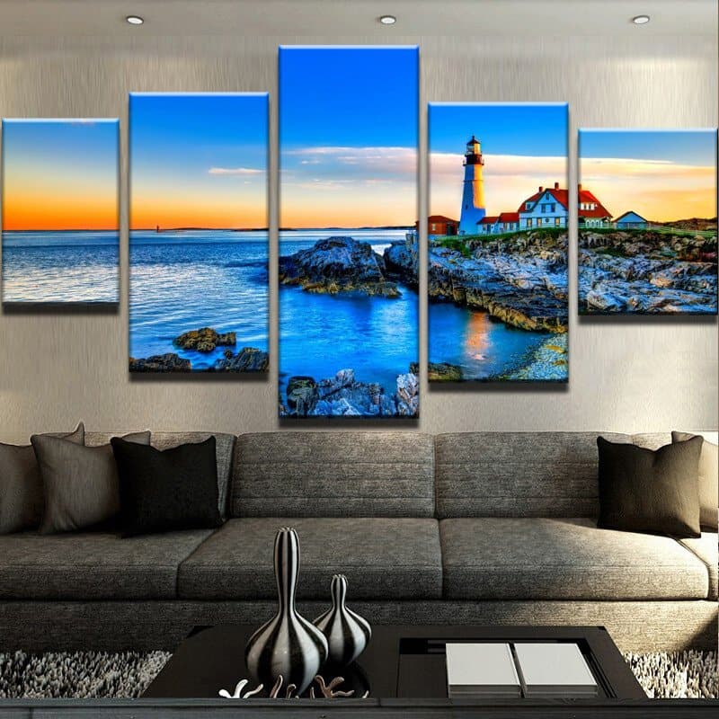 Pine Stretched  Framed 5 Panels - Landscape