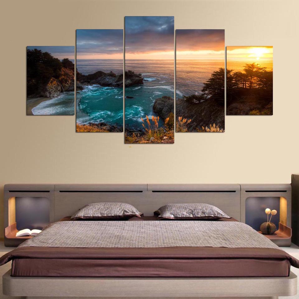 Framed 5 Panels - NZ Landscape