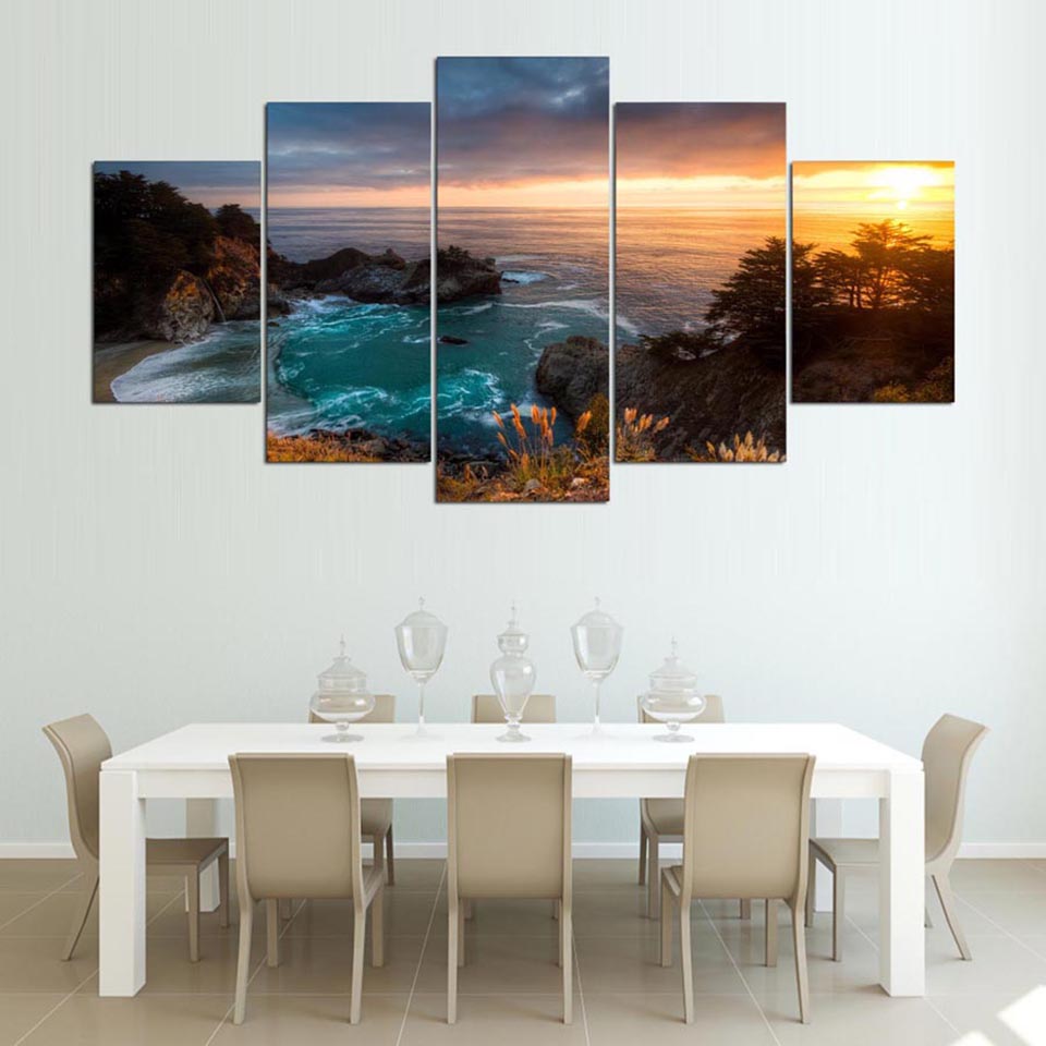 Framed 5 Panels - NZ Landscape