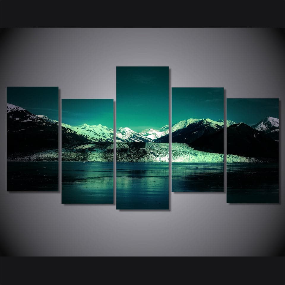 Framed 5 Panels - Northern lights