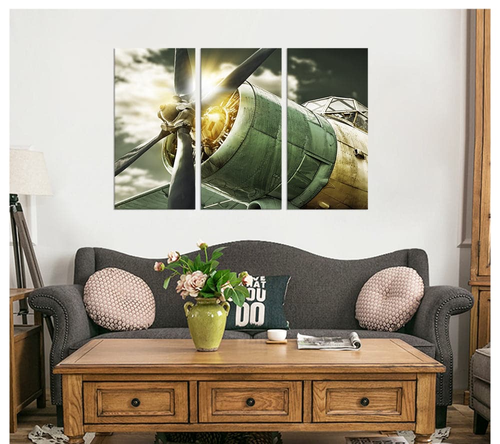 Pine Stretched  Framed 3 Panels