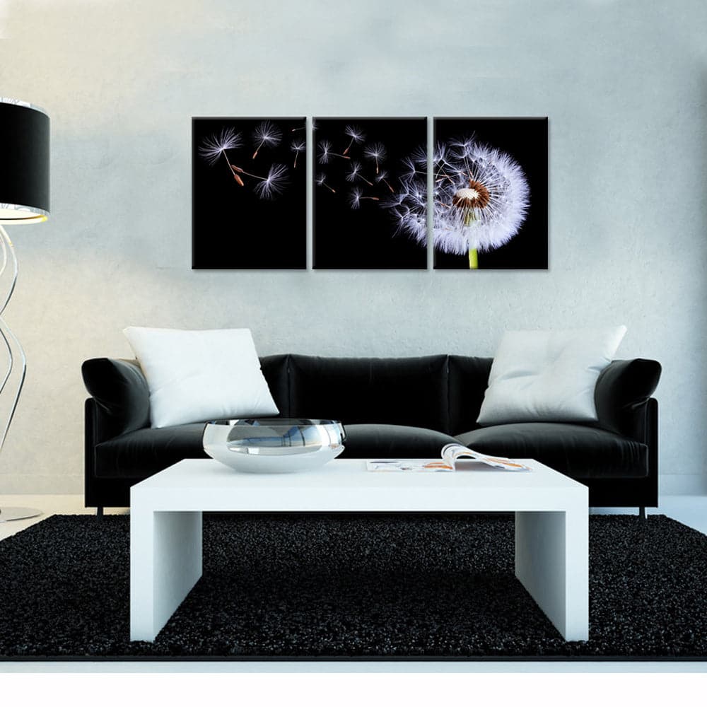 Framed 3 Panels - Dandelion