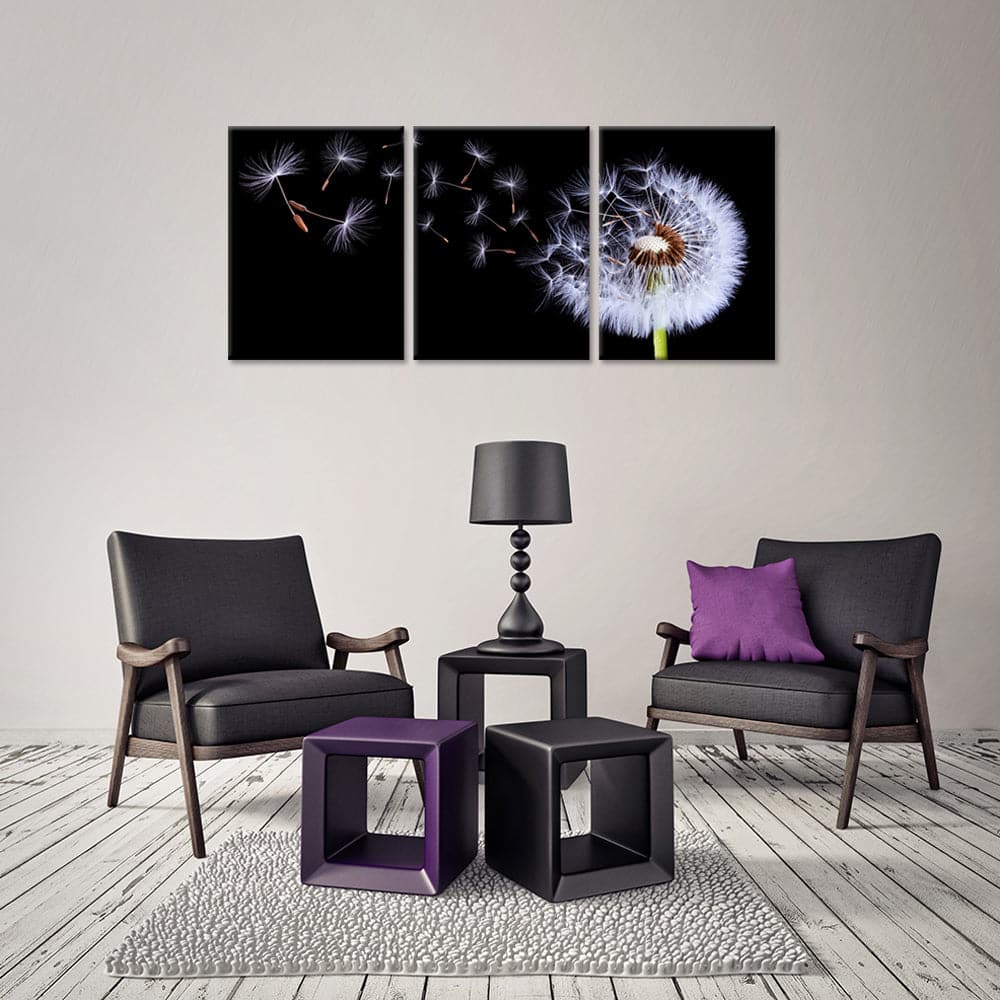 Framed 3 Panels - Dandelion