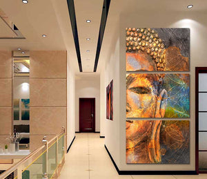 Framed 3 Panels - Buddha