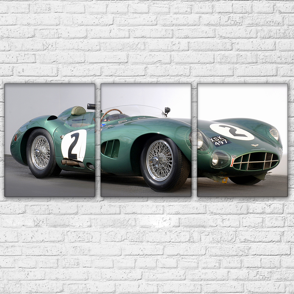 Framed 3 Panels  - Classic Car