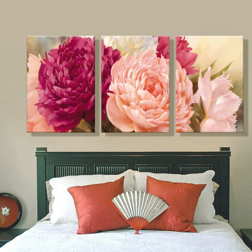 Framed 3 Panels  - Flower