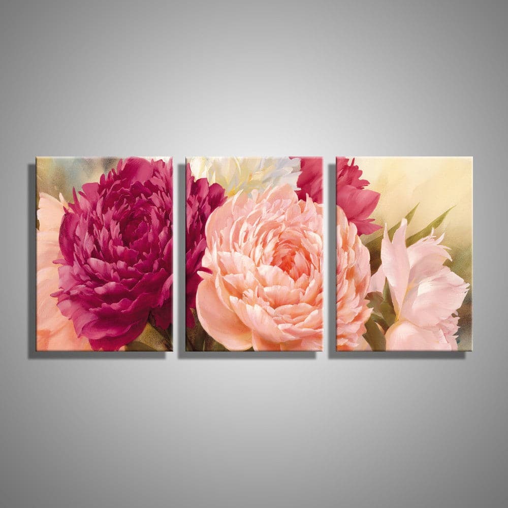 Framed 3 Panels  - Flower