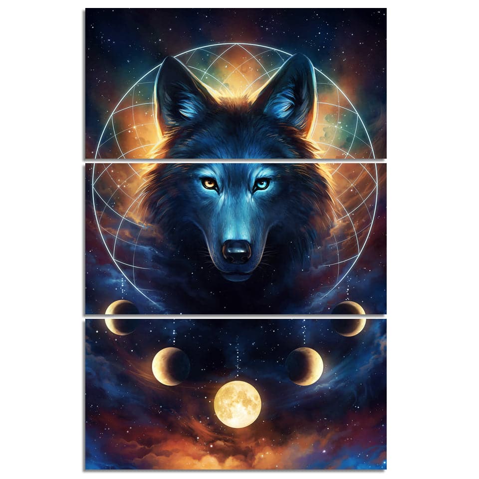 Framed 3 Panels - Wolf
